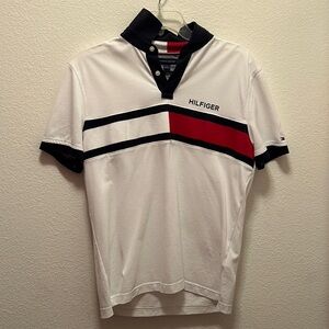 Tommy Hilfiger Black, Dark Navy, Red, White Polo Shirt Boy Men Medium